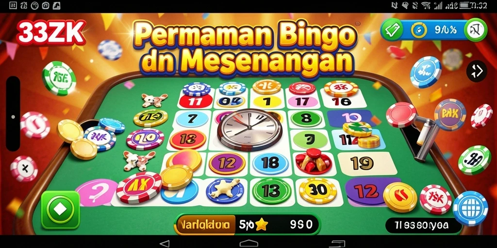Tampilan utama gameplay 33ZK dengan suasana Bingo yang seru.