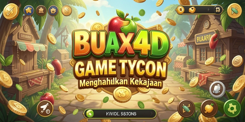 Tampilan gameplay BUAH4D menunjukkan pengalaman mengelola kebun buah yang seru.