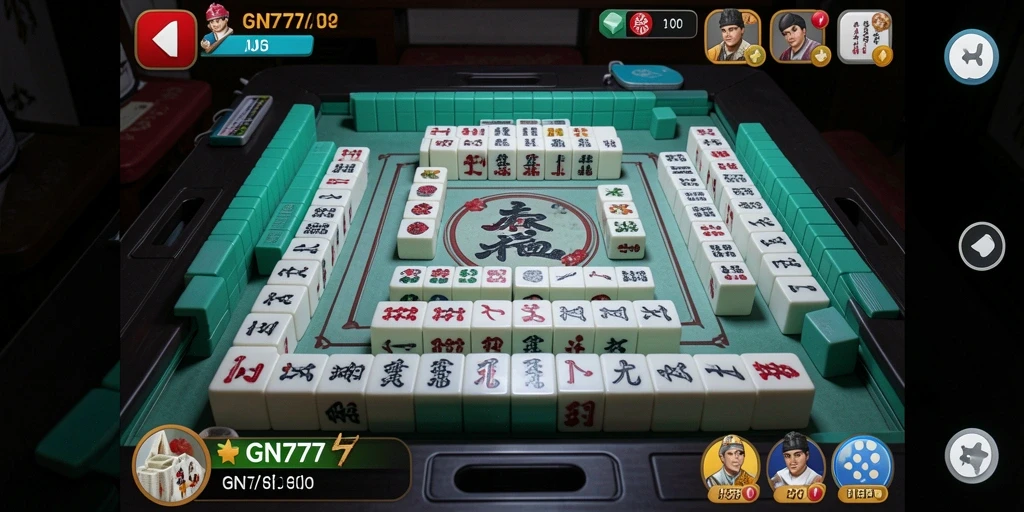 Tampilan gameplay Mahjong yang menarik di GN777.