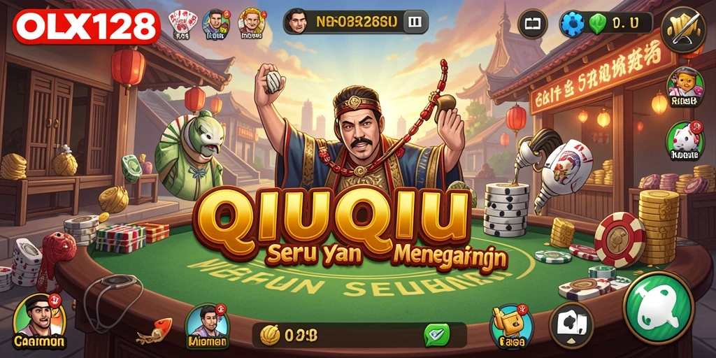 Tampilan gameplay seru dalam OLX128 QiuQiu.