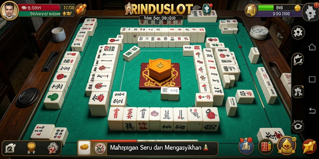 Tampilan permainan Mahjong yang seru dan menantang di RINDUSLOT.